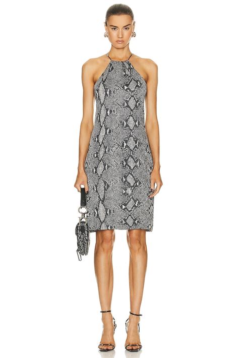 gucci snake print dress